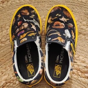 Toddler slip on vans animals, national geographic